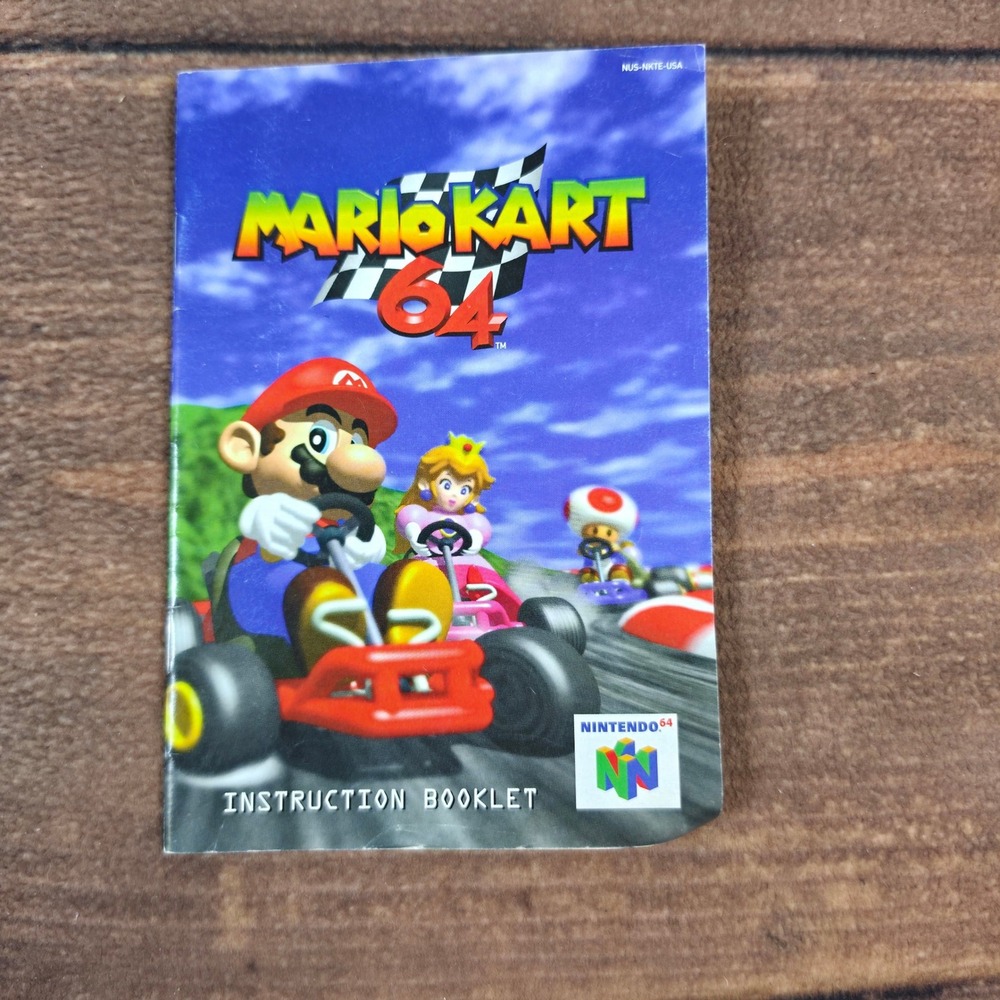 Nintendo Mario Kart 64 Manual NTSC-USA One Size Multicolor Good Authentic N64